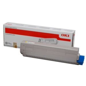 oki c822 amarillo cartucho de toner original 44844613