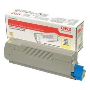 oki c712 amarillo cartucho de toner original 46507613