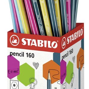 stabilo pencil 2160 expositor de 72 lapices con goma mina hb de 2.2mm forma hexagonal colores surtidos