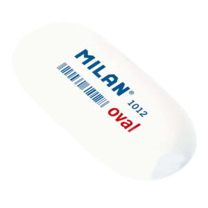 milan oval 1012 goma de borrar ovalada miga de pan suave caucho sintetico color blanco