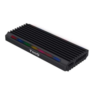 tooq shinobi carcasa externa ssd m.2 ngff/nvme usb c 3.1 gen2 rgb