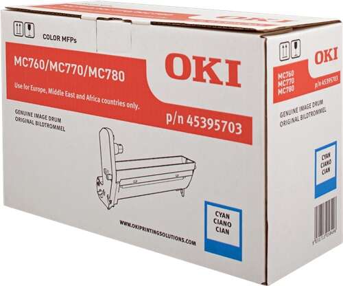 oki mc760/mc770/mc780 cyan tambor de imagen original 45395703