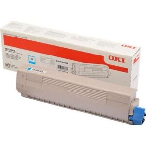 oki c833/c843 cyan cartucho de toner original 46443103