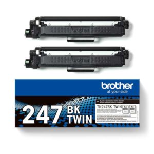 brother tn247 negro pack de 2 cartuchos de toner originales tn247bktwin