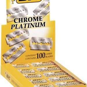 bic chrome platinum expositor de 20 cajas de 5 hojas de afeitar doble filo