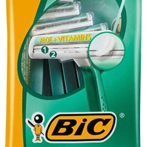 bic confort 2 pack de 5 maquinillas de afeitar desechables de 2 hojas tira lubricante con aloe vera