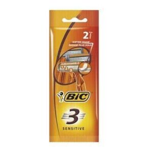 bic sensitive 3 pack de 2 maquinillas de afeitar desechables de 3 hojas tira lubricante con aloe vera