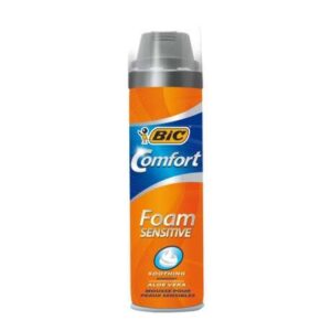 bic foam sensitive comfort espuma de afeitar facil de aplicar contiene aloe vera capacidad 250ml