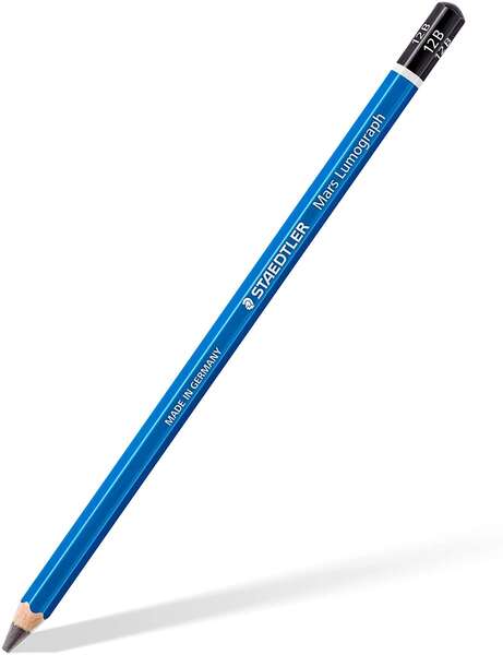 staedtler mars lumograph 100 lapiz de grafito hexagonal mina 12b resistencia a la rotura madera de bosques sostenibles