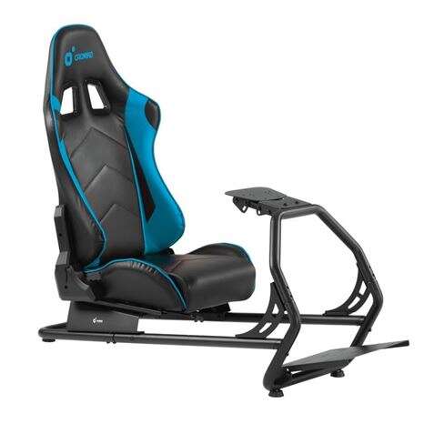 cromad r2 asiento simulador de carreras soporte para pedales y volante totalmente ajustable robusto peso max. 100kg