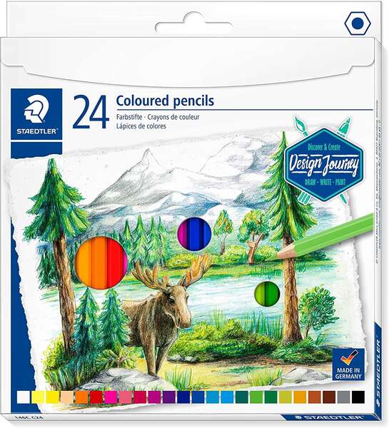 staedtler 146c pack de 24 lapices de colores mina suave colores surtidos
