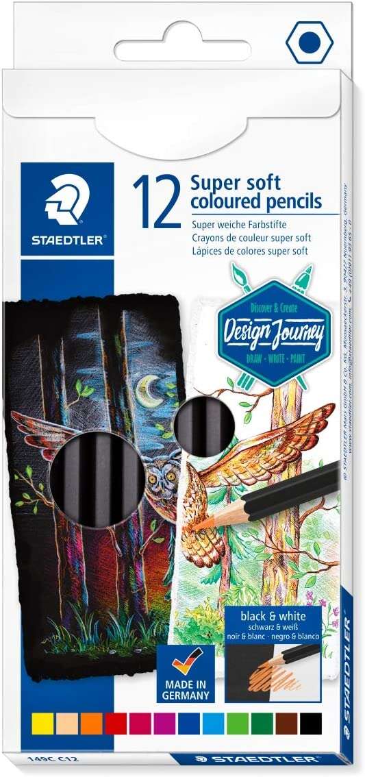 staedtler super soft 149c pack de 12 lapices de colores mina extra suave colores surtidos