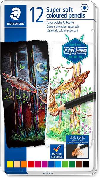 staedtler super soft 149c pack de 12 lapices de colores mina extra suave colores surtidos