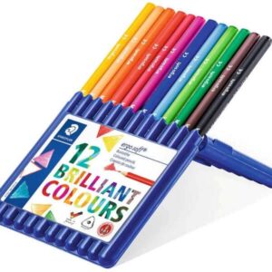 staedtler ergosoft 157 pack de 12 lapices de colores diseño ergonomico colores surtidos