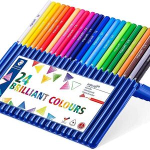 staedtler ergosoft 157 pack de 24 lapices de colores diseño ergonomico superficie antideslizante colores surtidos