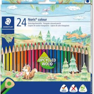 staedtler noris colour 187 pack de 24 lapices triangulares de colores resistencia a la rotura colores surtidos