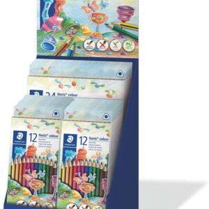 staedtler noris colour 187 expositor de 25 estuches de lapices triangulares de colores resistencia a la rotura colores surtidos