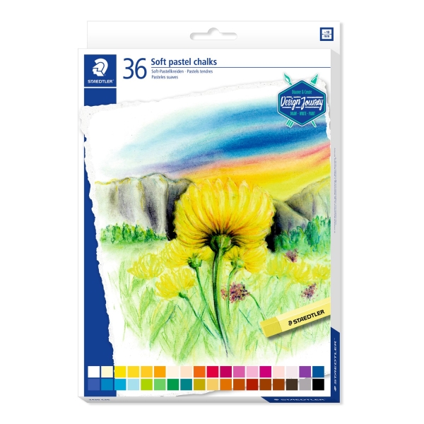 staedtler 2430 pack de 36 pasteles suaves excelentes para mezclar colores resistencia a la luminosidad colores surtidos