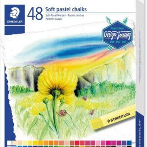 staedtler 2430 pack de 48 tizas pastel suave excelentes para mezclar colores resistencia a la luminosidad colores surtidos