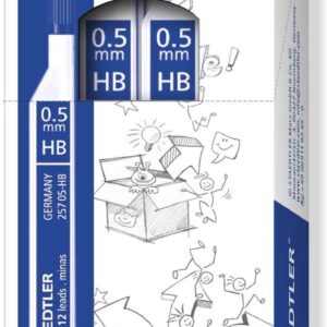 staedtler polo 257 tubo con minas de grafito graduacion hb trazo 0.5mm