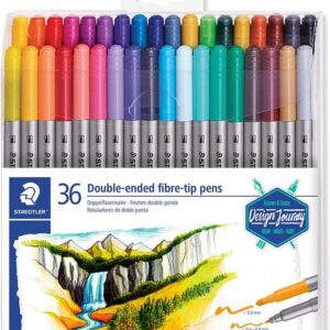 staedtler 3200 pack de 36 rotuladores de doble punta resistente a la presion colores surtidos