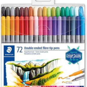 staedtler 3200 pack de 72 rotuladores de doble punta resistente a la presion colores surtidos
