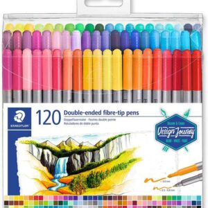 staedtler 3200 pack de 120 rotuladores de doble punta resistente a la presion colores surtidos