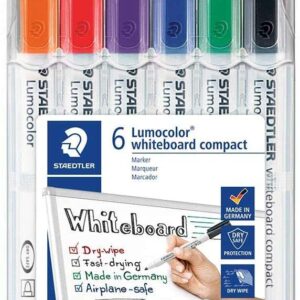 staedtler lumocolor 341 pack de 6 marcadores para pizarra secado rapido colores surtidas