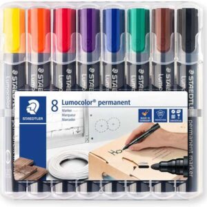 staedtler lumocolor 352 pack de 8 marcadores permanentes secado rapido colores surtidos