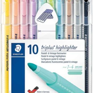 staedtler triplus textsurfer 362 pack de 10 marcadores fluorescentes trazo 1 4mm aprox tina base de agua colores surtidos