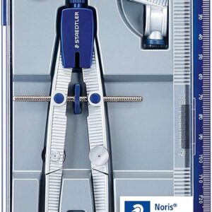 staedtler noris 550 01 compas de precision aguja y mina intercambiables mecanismo de ajuste rapido
