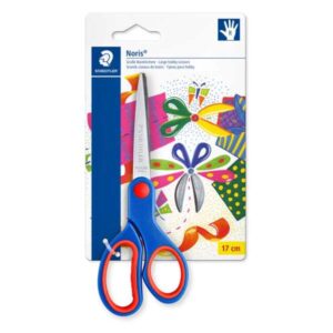 staedtler noris 965 tijera escolar acero inoxidable agarre ergonomico color azul