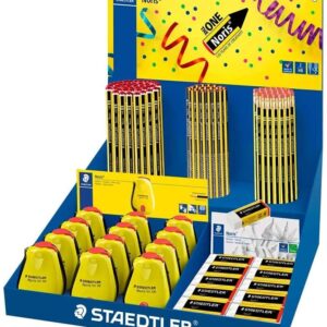 staedtler noris 120 expositor con lapices + sacapuntas + gomas de borrar