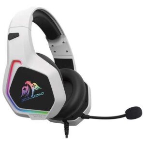 coolsound g6 auriculares gaming con microfono usb para iluminacion led diadema ajustable almohadillas acolchadas controles en cable cable de 2m