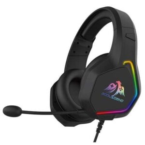 coolsound g6 auriculares gaming con microfono usb para iluminacion led diadema ajustable almohadillas acolchadas controles en cable cable de 2m