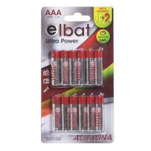 elbat pack de 12 pilas alcalinas lr03/aaa