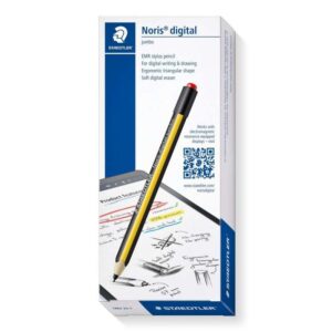 staedtler noris digital jumbo pack de lapiz digital + 5 puntas de recambio superficie antideslizante no necesita carga