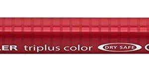 staedtler triplus color 323 rotulador de punta fina trazo 1mm aprox tinta base de agua color rojo carmin