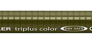 staedtler triplus color 323 rotulador de punta fina trazo 1mm aprox tinta base de agua color verde oliva