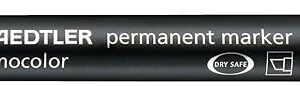 staedtler lumocolor 350 rotulador permanente punta biselada 2 5mm aprox. tinta base de alcohol secado rapido color negro