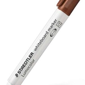 staedtler lumocolor 351 rotulador para pizarra blanca punta redonda trazo 2mm capuchon con clip color marron