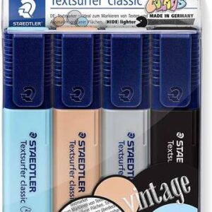 staedtler textsurfer classic 364 pack de 4 marcadores fluorescentes secado rapido trazo 1 5mm aprox colores surtidos