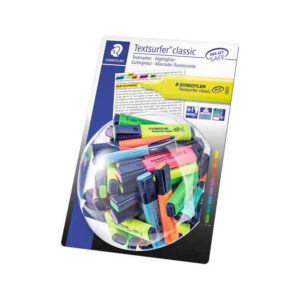 staedtler textsurfer classic 364 expositor de 100 marcadores fluorescentes punta biselada 1 5 mm aprox secado rapido colores surtidos