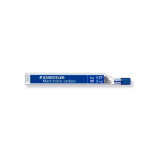 staedtler mars micro carbon 250 tubo de 12 minas de grafito dureza 2b trazo 0.7mm alta resistencia
