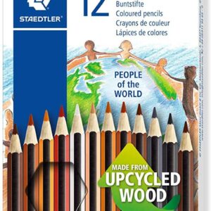 staedtler noris colour 185 people of the world pack de 12 lapices hexagonales de colores fabricados en wopex muy resistentes inspirados en los diferentes colores de piel