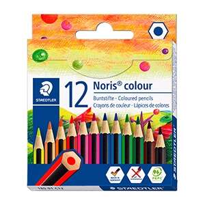 staedtler noris colour 185 pack de 12 lapices hexagonales de colores resistencia a la rotura material wopex colores surtidos