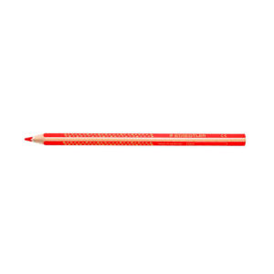 staedtler jumbo noris 128 lapiz triangular de color mina de 4mm resistencia a la rotura diseño ergonomico color rojo
