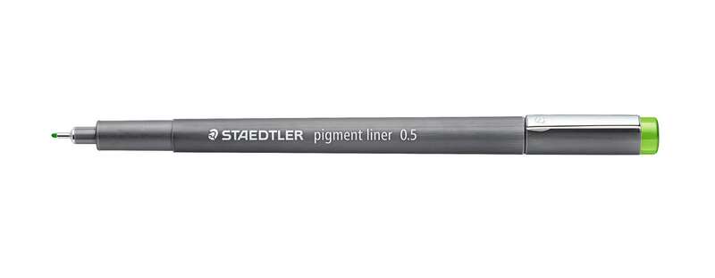 staedtler pigment liner 308 rotulador calibrado trazo 0.5mm secado rapido color verde claro