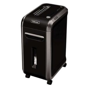 fellowes 99ci destructora de papel manual corte en particulas p 4 destruye hasta 18 hojas papelera de 34l color negro