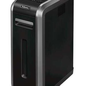 fellowes 125i destructora de papel manual corte en tiras destruye hasta 18 hojas papelera de 53l color negro/plata